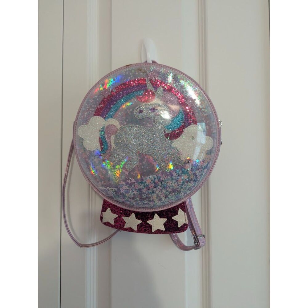 Light Up Snow globe Unicorn Backpack glitter holiday Christmas